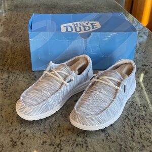 Hey Dude Light Gray Woven Shoes